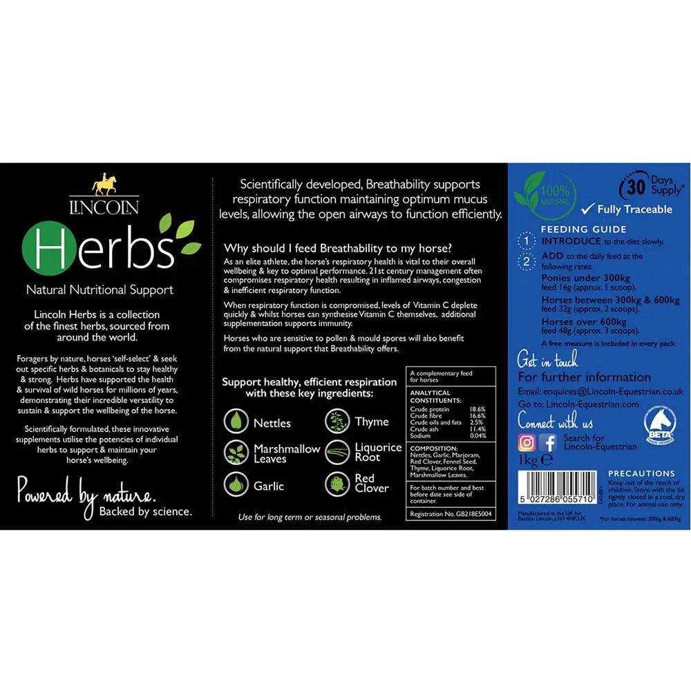 Lincoln Herbs Breathability image 1