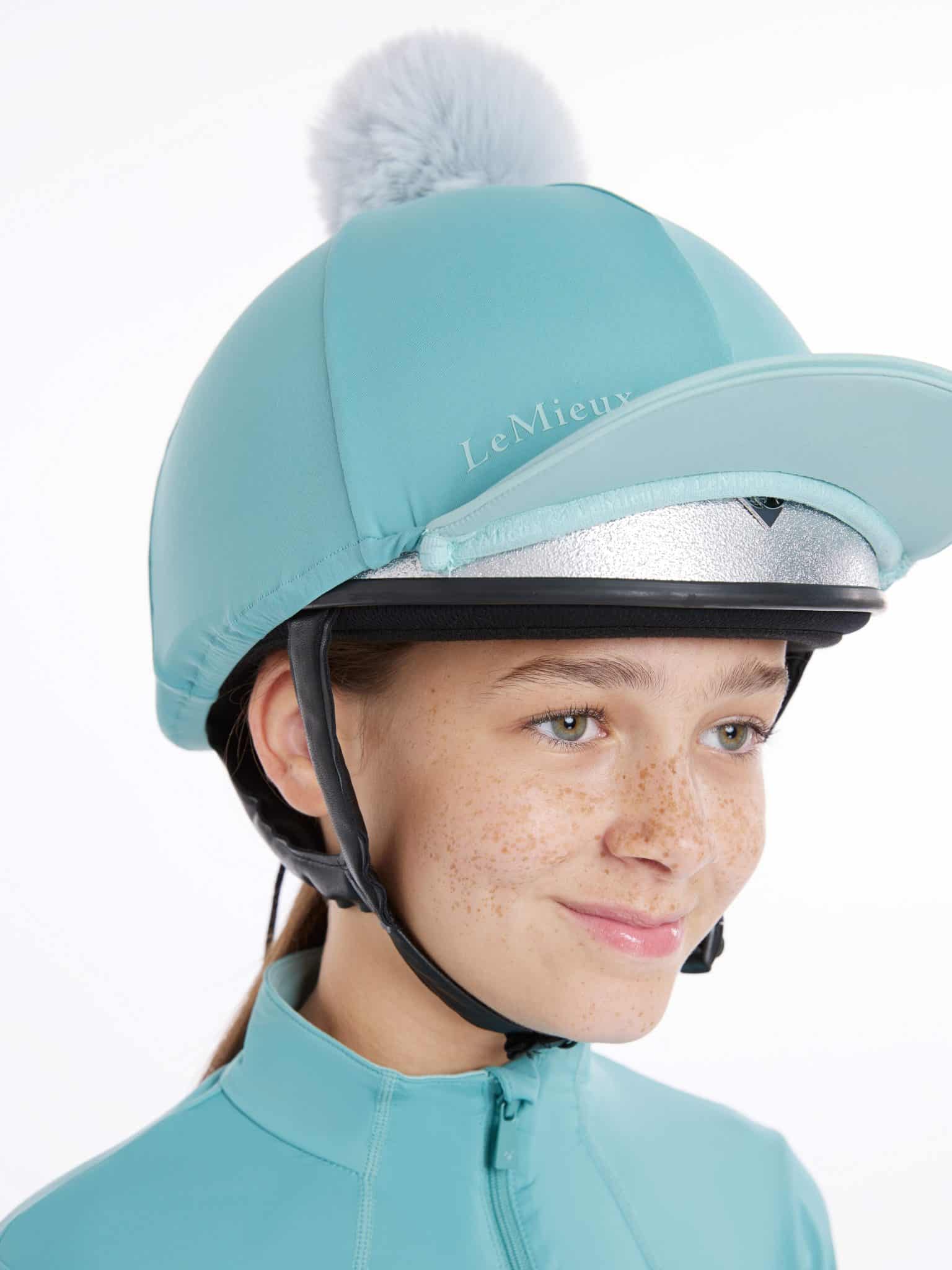 LeMieux Pom Hat Silk - Lagoon/Aqua image 1