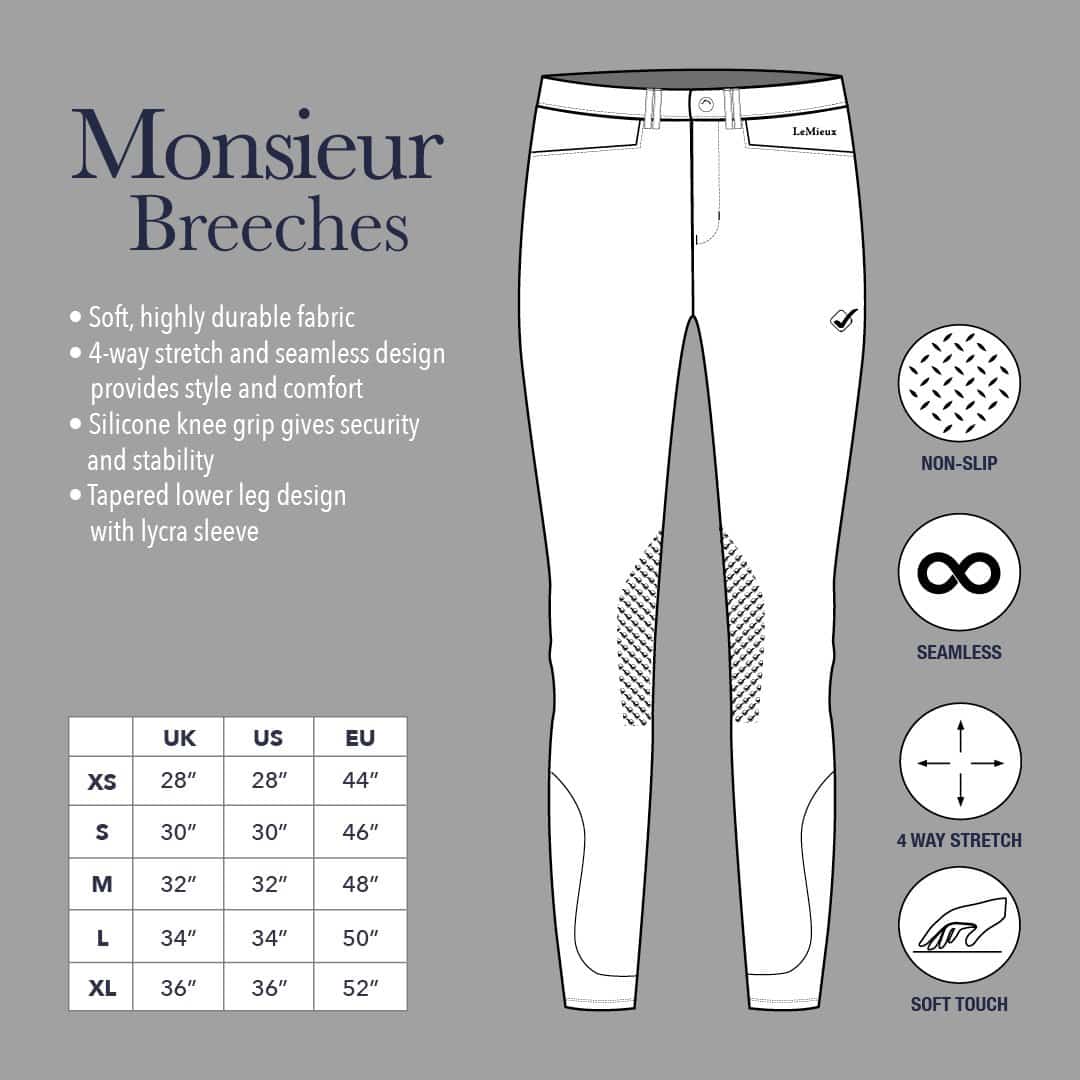LeMieux Monsieur Mens Breeches - Navy image 1
