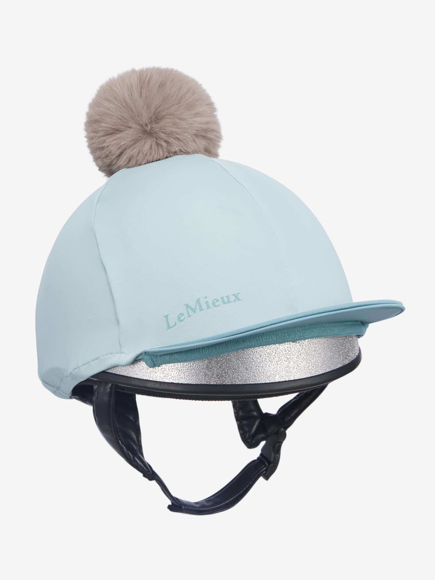 LeMieux Pom Hat Silk - Aqua/Lagoon image 2