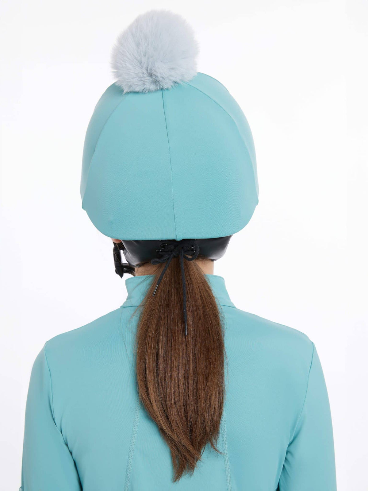 LeMieux Pom Hat Silk - Lagoon/Aqua image 3