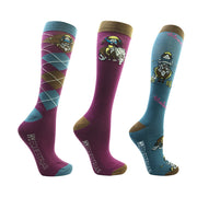Hy Equestrian Thelwell Collection Pony Friends Socks (Pack of 3) image 0