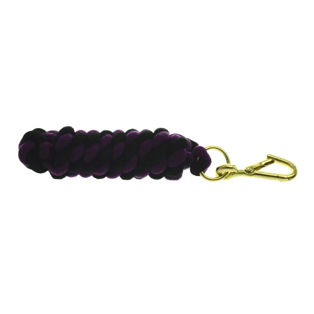 Hy Equestrian Two Tone Twisted Lead Rope - Purple/Black image