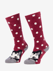 LeMieux Fluffy Character Socks - Razzle image 0