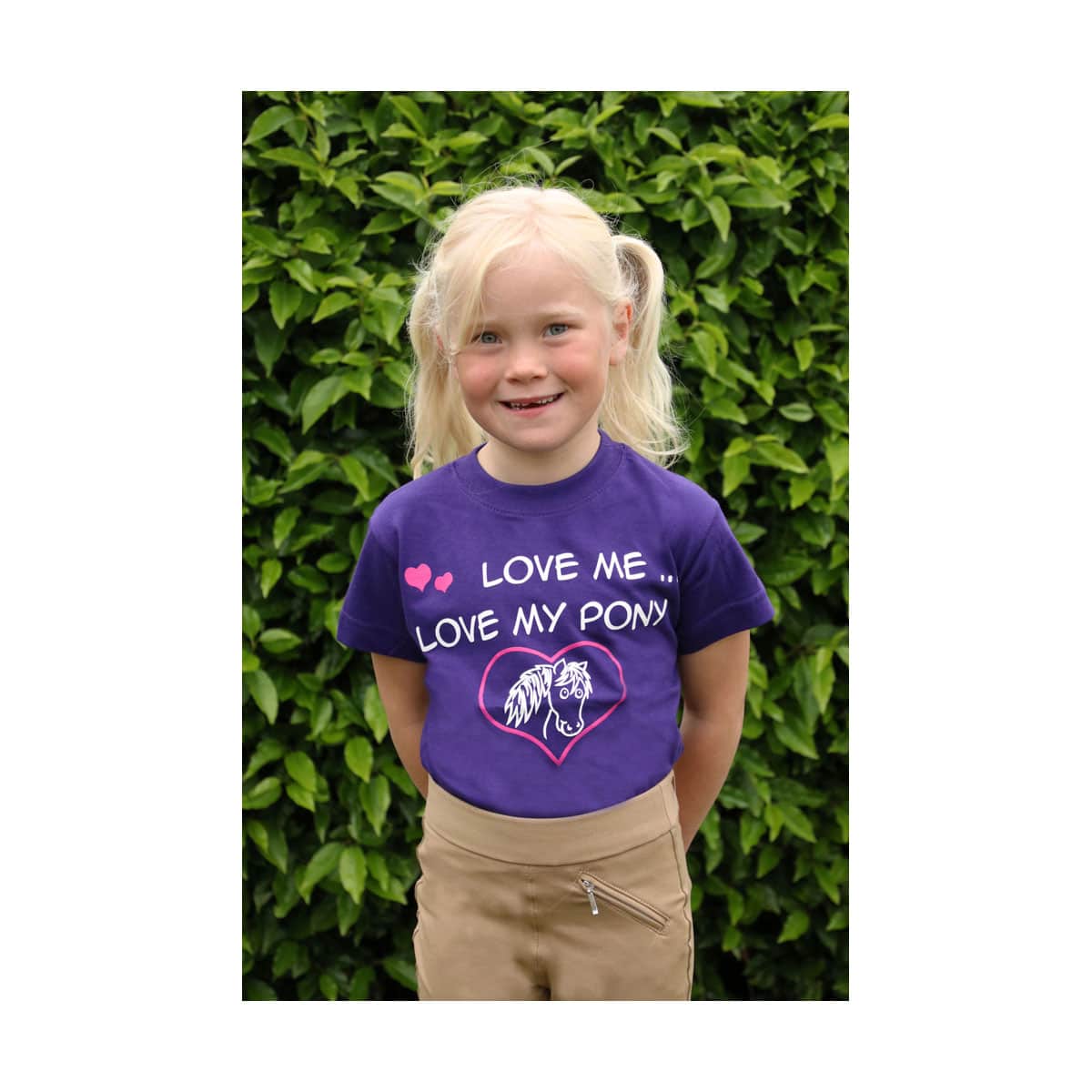 British Country Collection "Love me Love my Pony" Childrens T-Shirt image 0