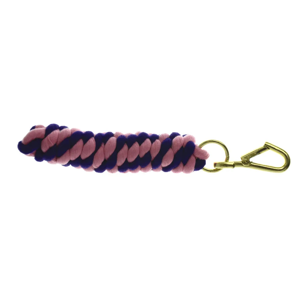 Hy Equestrian Two Tone Twisted Lead Rope - Navy/Pink image