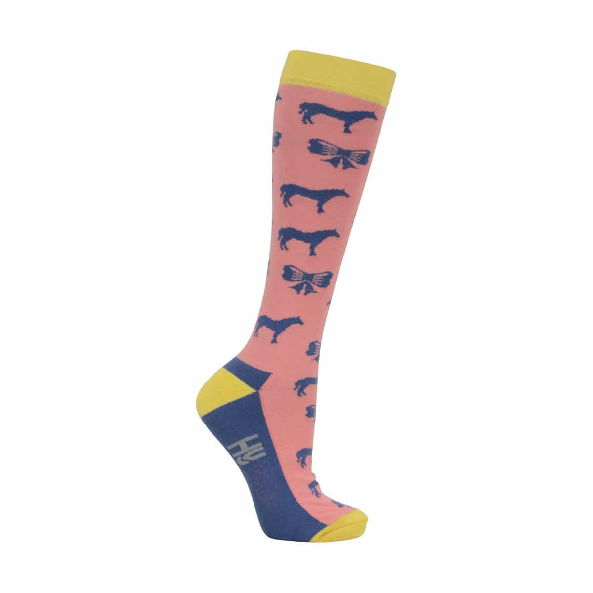 Hy Equestrian Newmarket Horse Print Socks (Pack 3) image 3