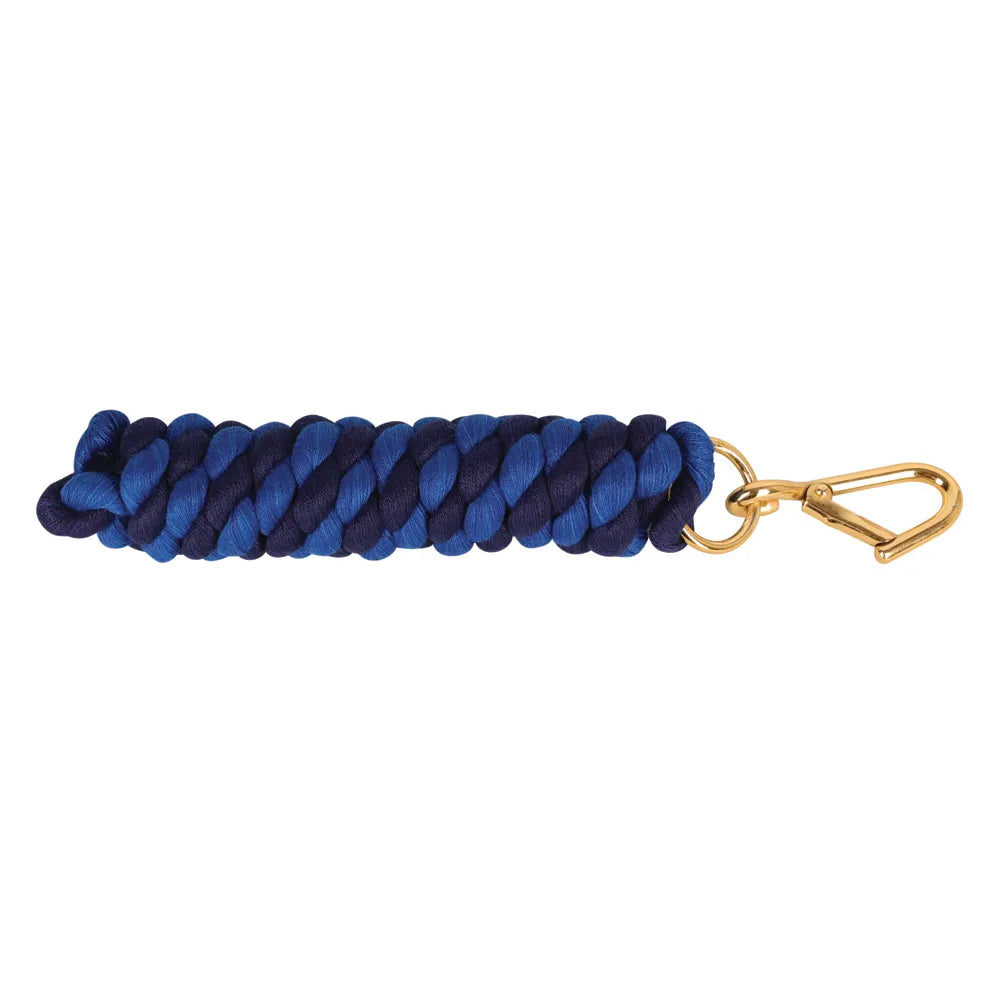 Hy Equestrian Two Tone Twisted Lead Rope - Navy/Royal Blue image