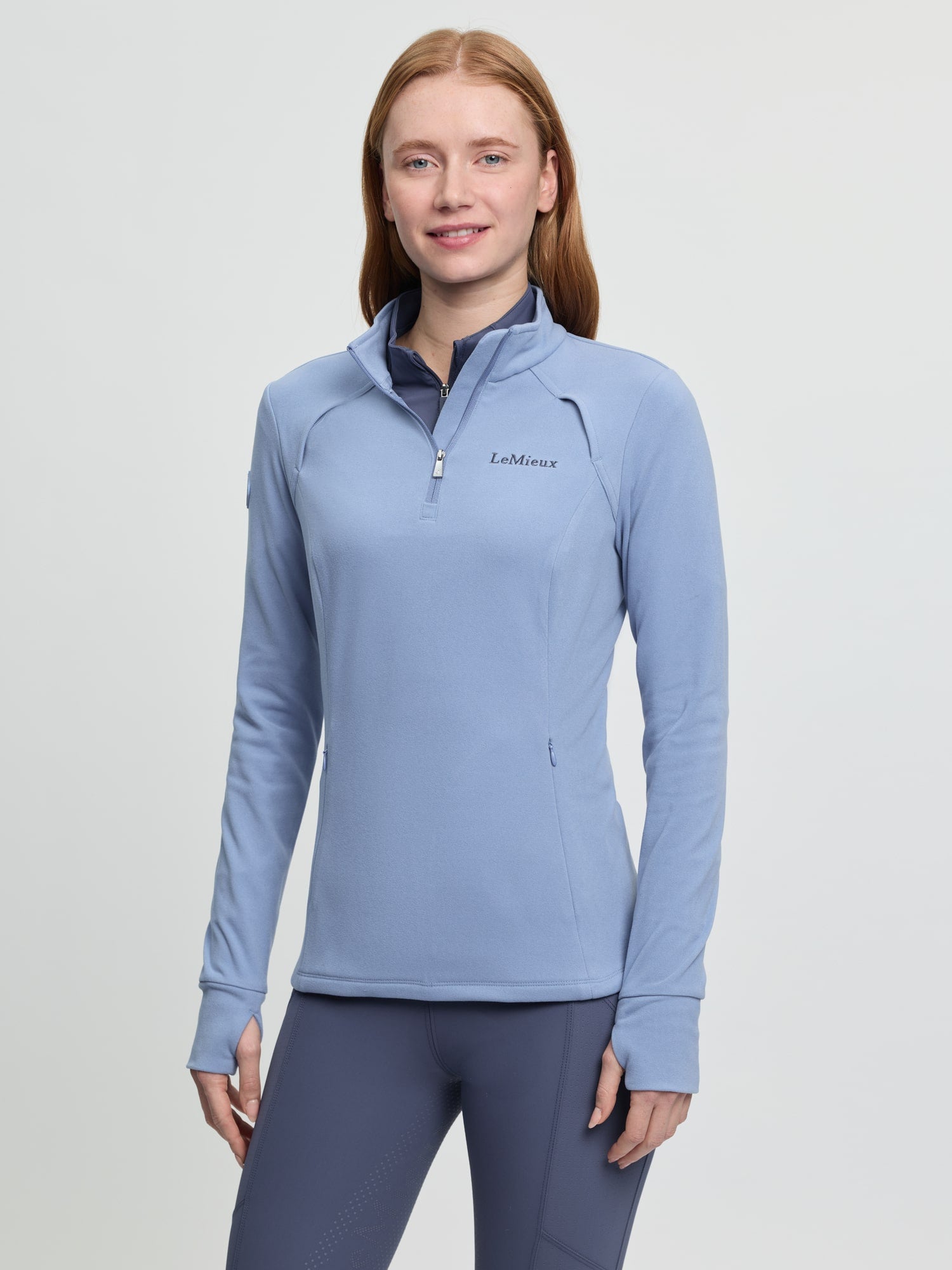LeMieux Frances Quarter Zip Fleece - Powder Blue image 3