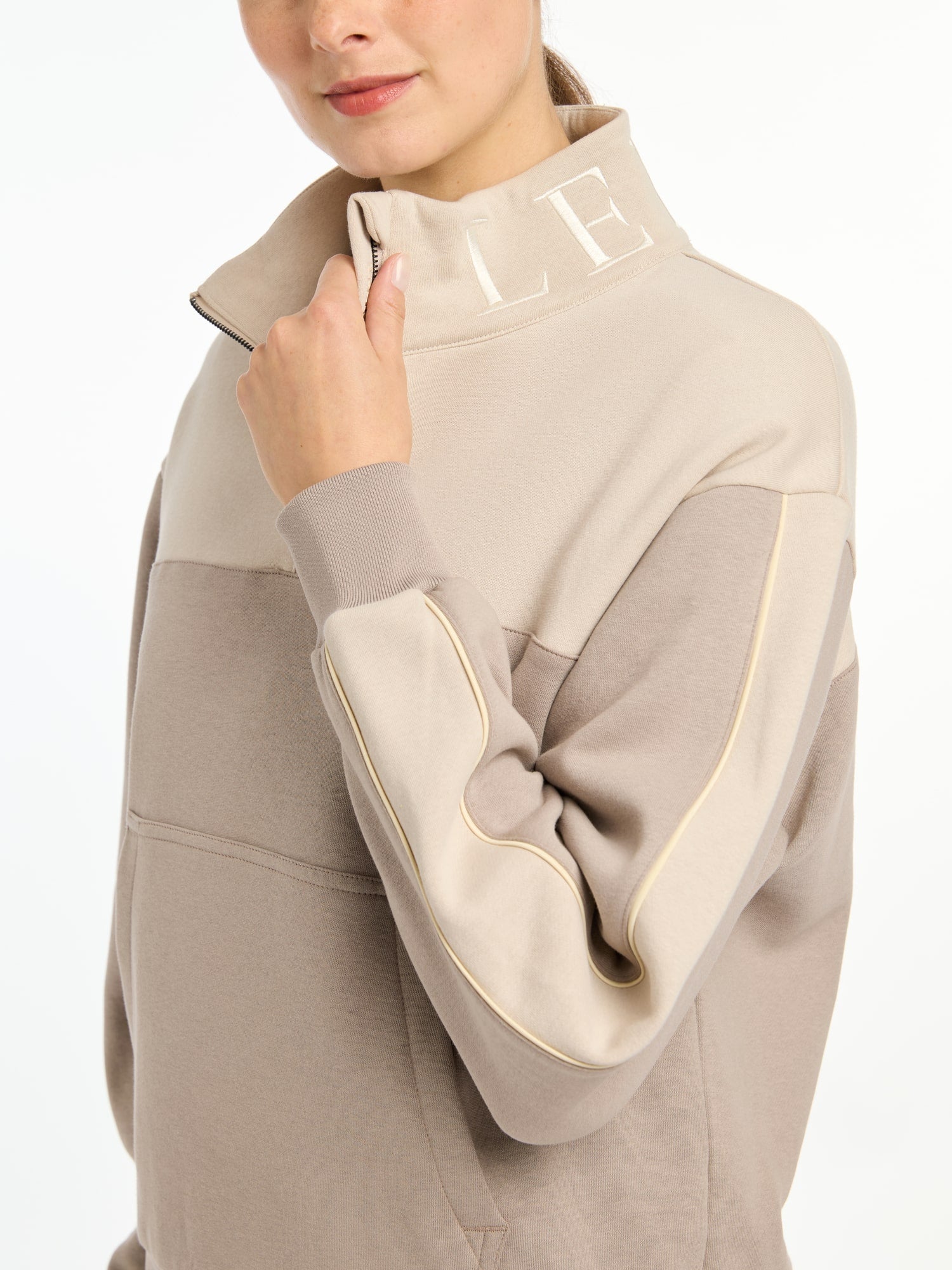 LeMieux Kali Quarter Zip Sweat - Ash/Stone image 1