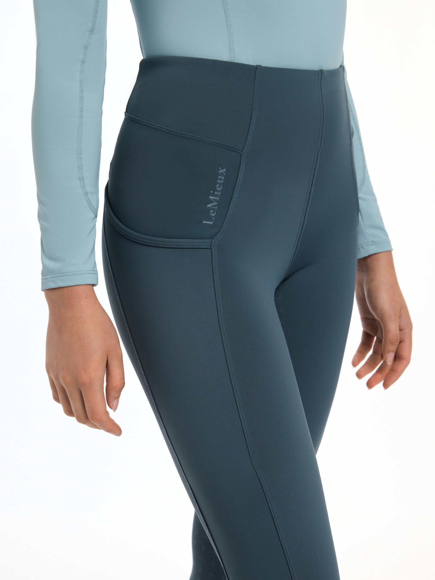 LeMieux Naomi Pull On Breeches - Petrol image 3