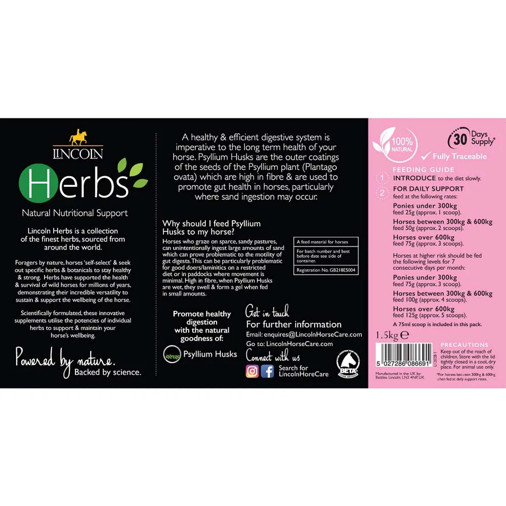 Lincoln Herbs Psyllium Husks image 1