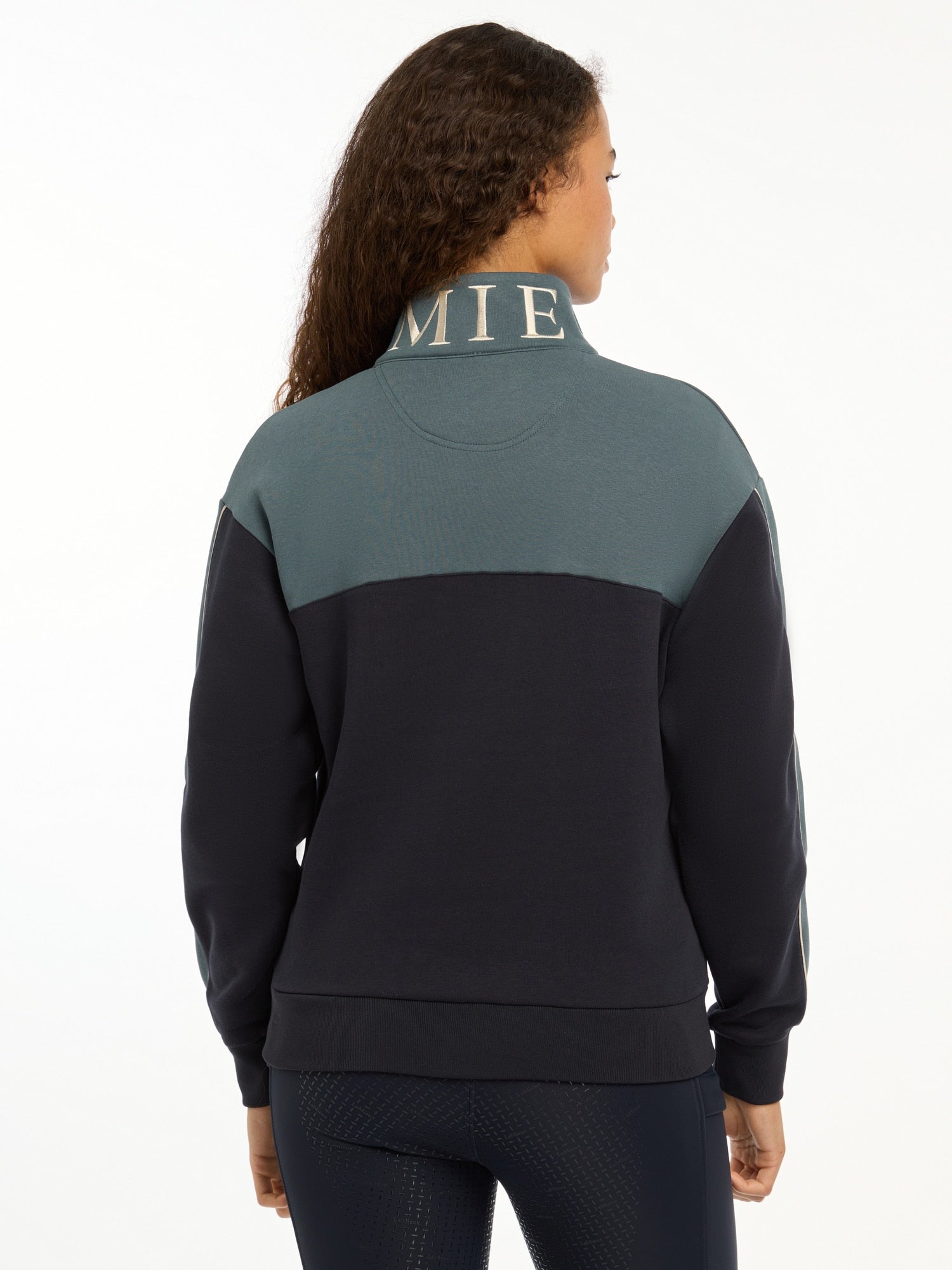 LeMieux Kali Quarter Zip Sweat - Navy/Petrol image 1