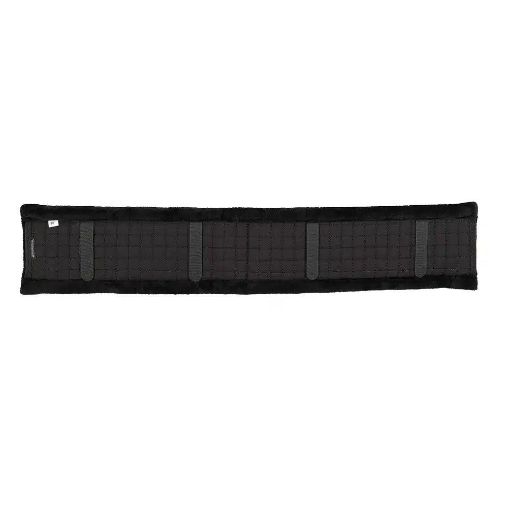 Hy Equestrian GP Fleece Girth Cover - Black/Black, 38" image