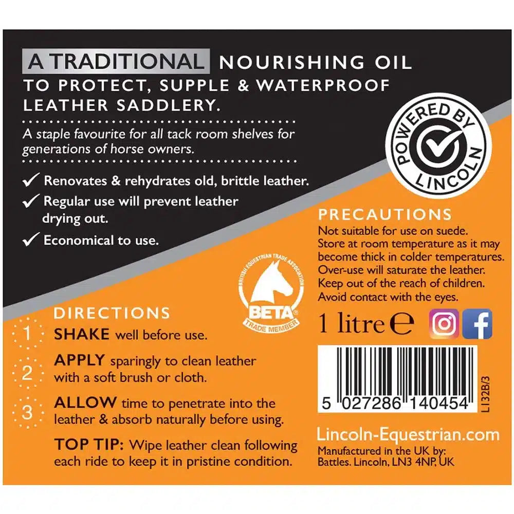 Lincoln Classic Neatsfoot Oil - 500ml