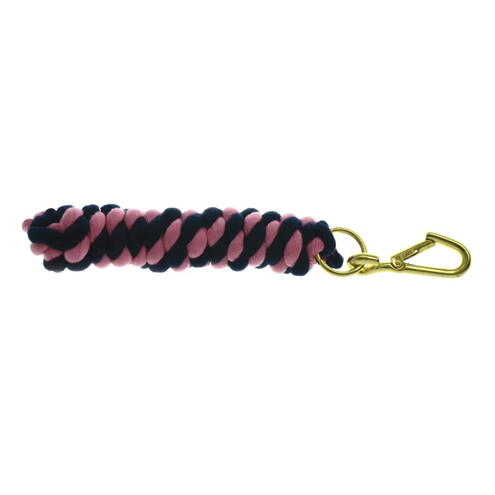 Hy Equestrian Two Tone Twisted Lead Rope - Black/Fuchsia image