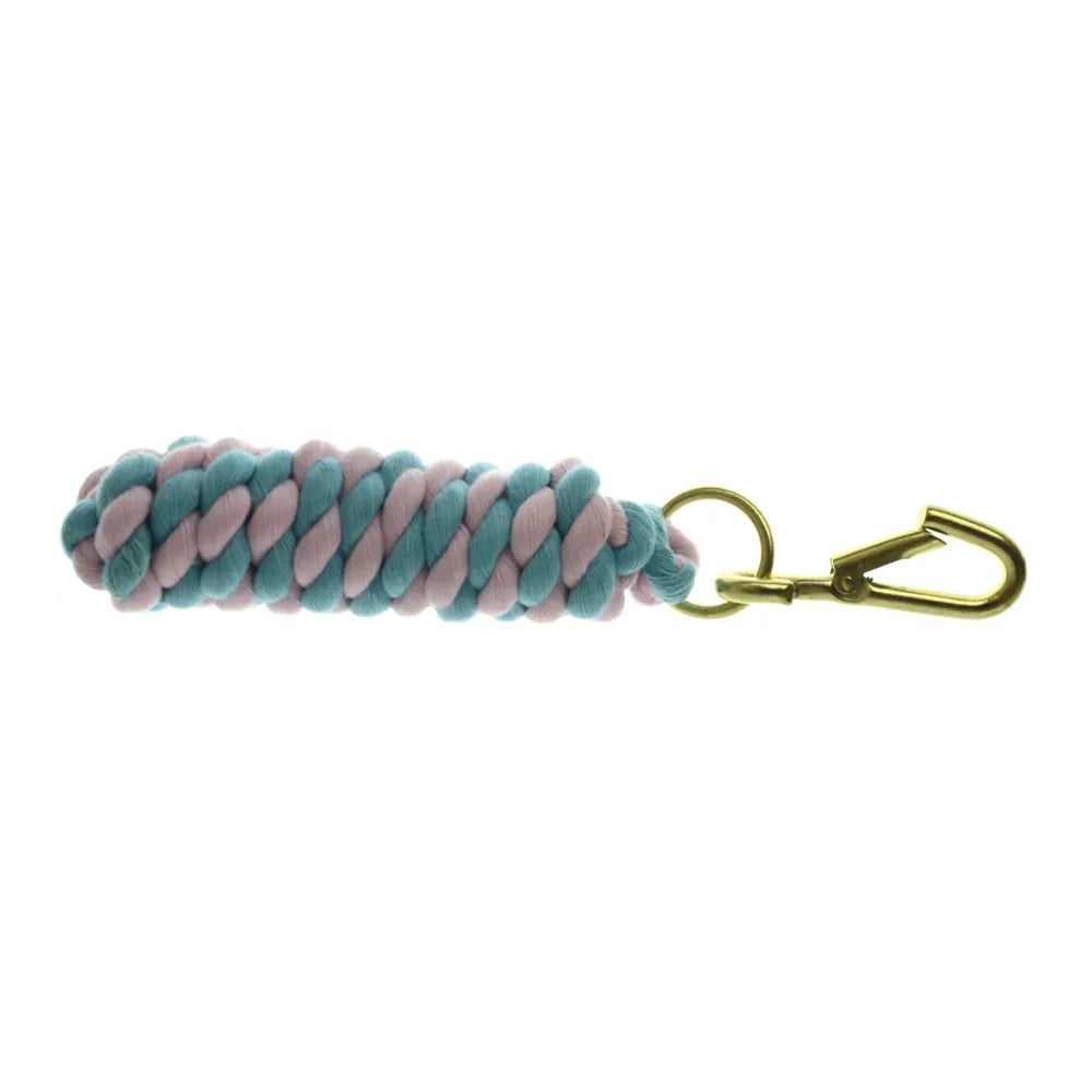 Hy Equestrian Two Tone Twisted Lead Rope - Baby Blue/Baby Pink image