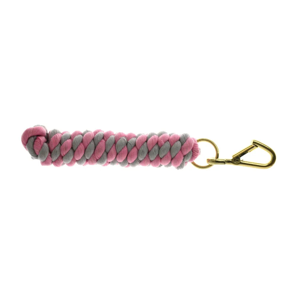 Hy Equestrian Two Tone Twisted Lead Rope - Pink/Grey image