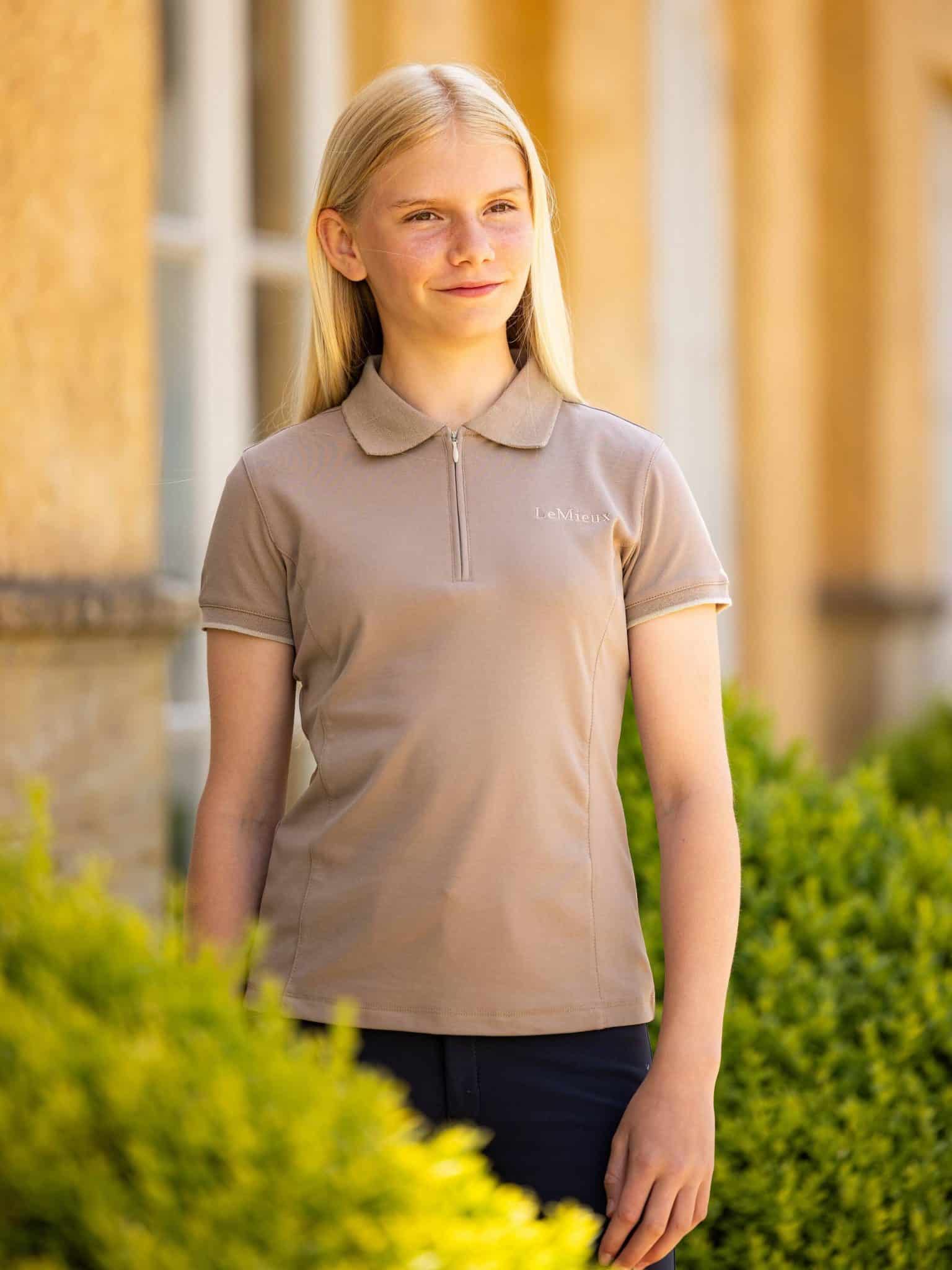 LeMieux Young Rider Polo Shirt - Mink image 1