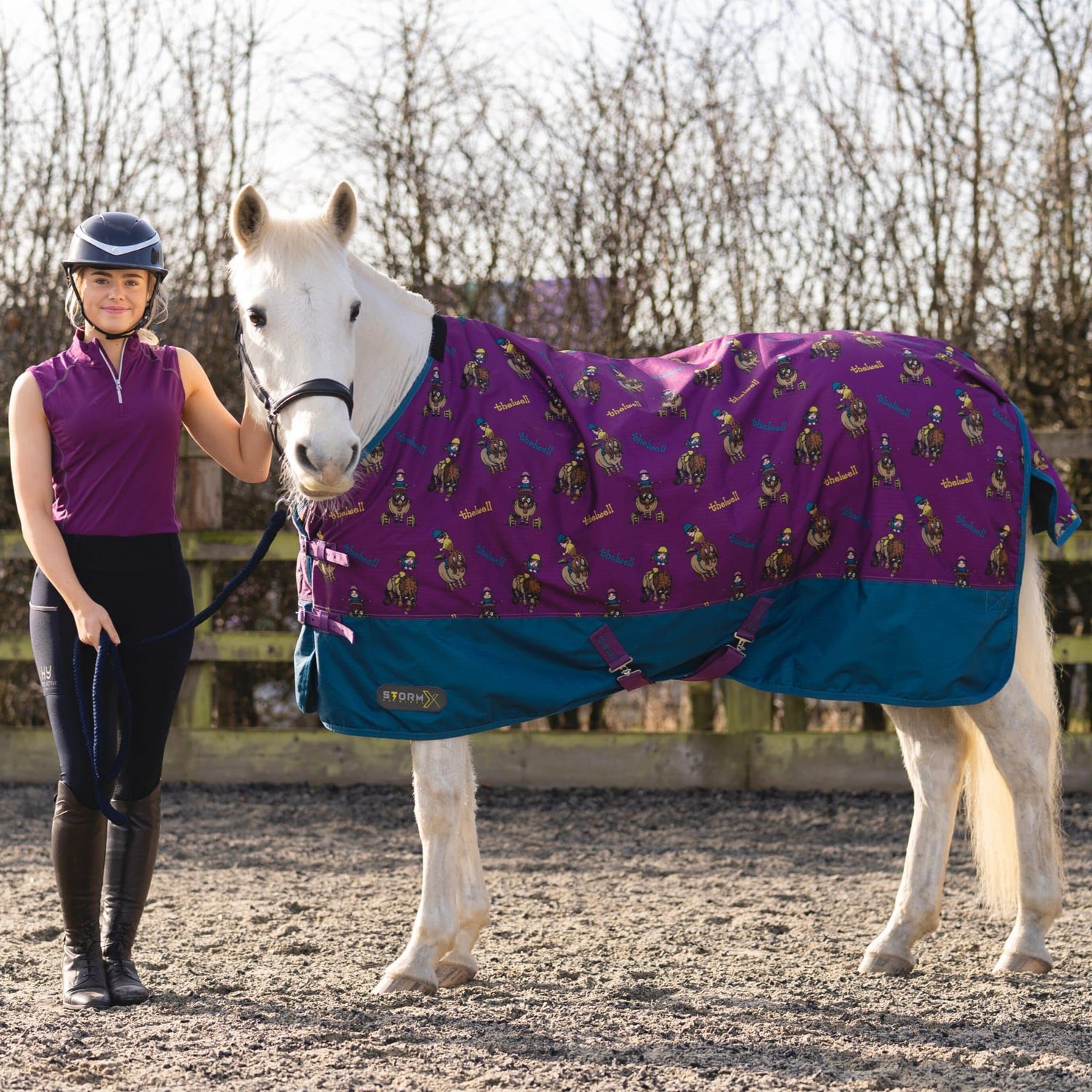 StormX Original 100 Turnout Rug - Thelwell Collection Pony Friends