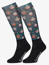 LeMieux Footsie Socks - Christmas Dogs, UK Junior 3.5 &amp; under image