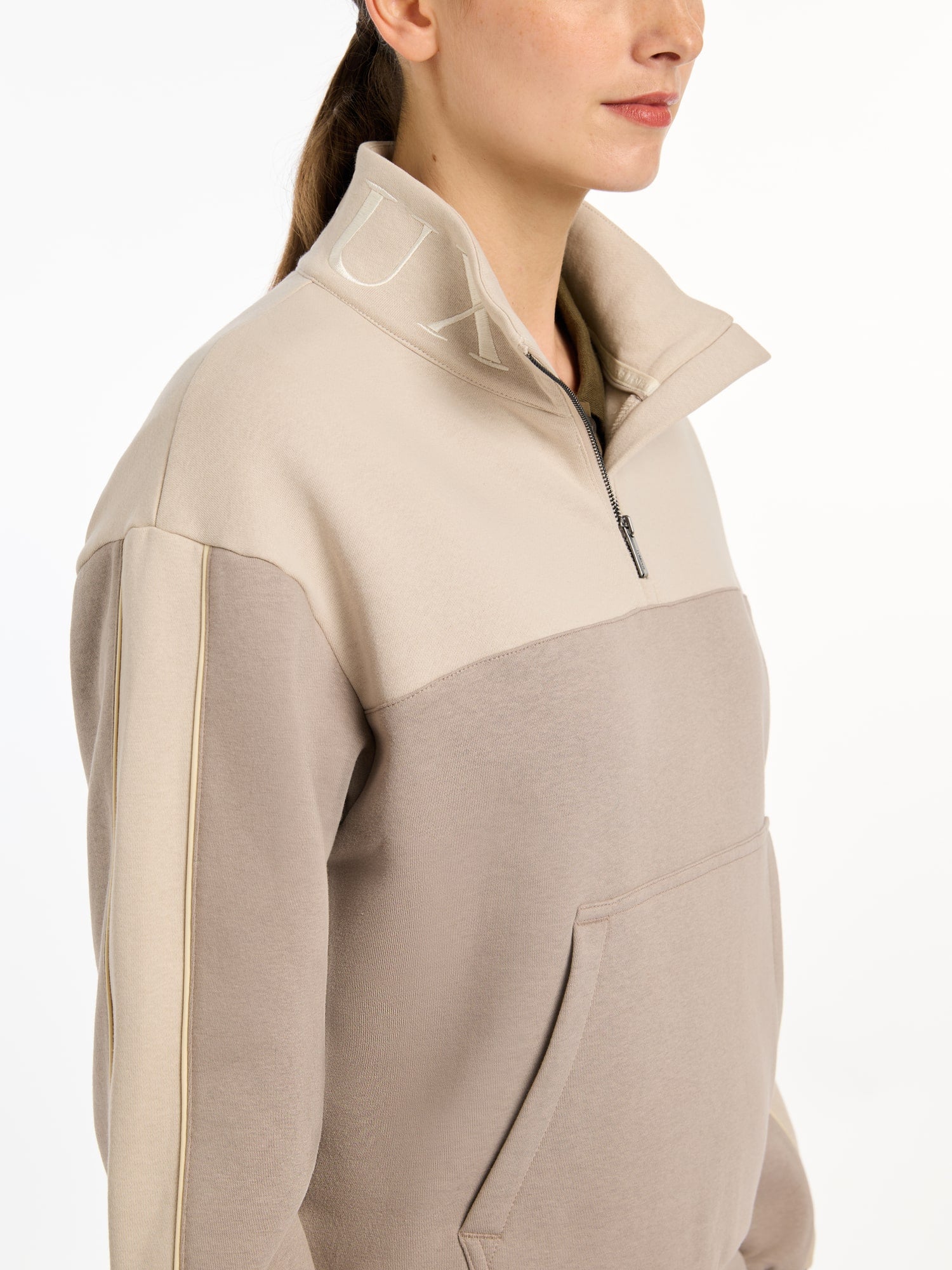 LeMieux Kali Quarter Zip Sweat - Ash/Stone image 3