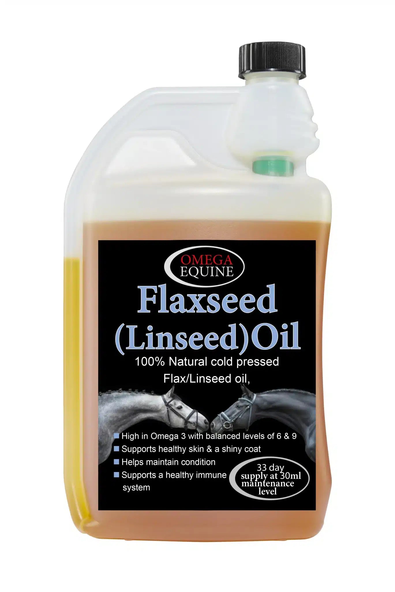 Omega Equine Flaxseed (Linseed Oil) - 1 Lt