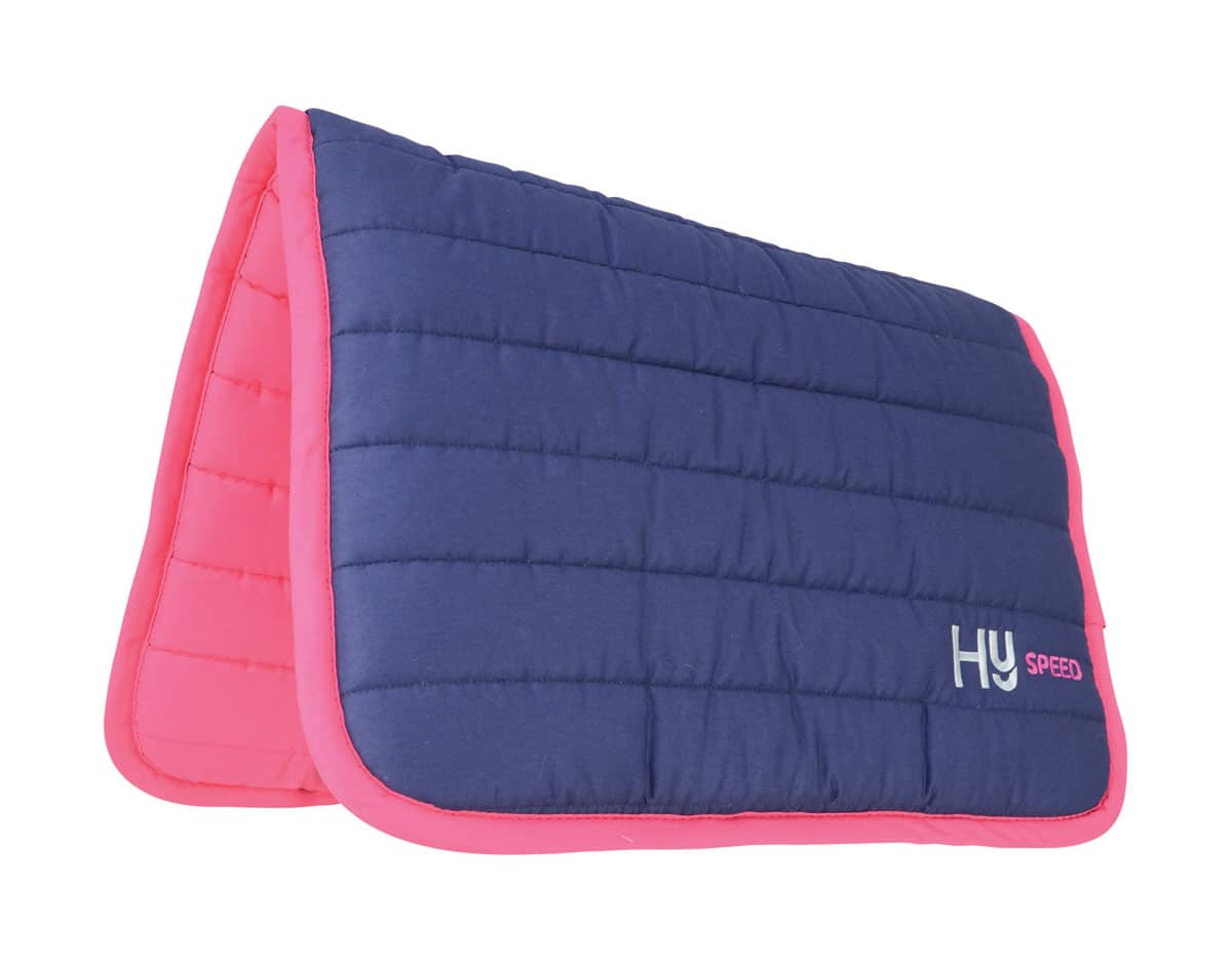 Hy Equestrian Reversible Two Colour Saddle Pad - Navy/Pink image