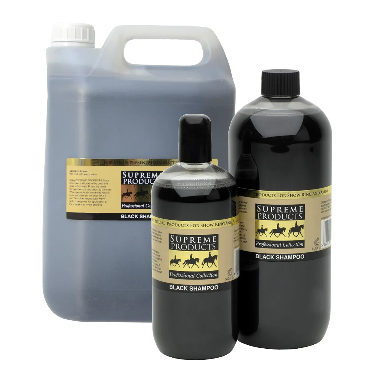 Supreme Products Black Shampoo range