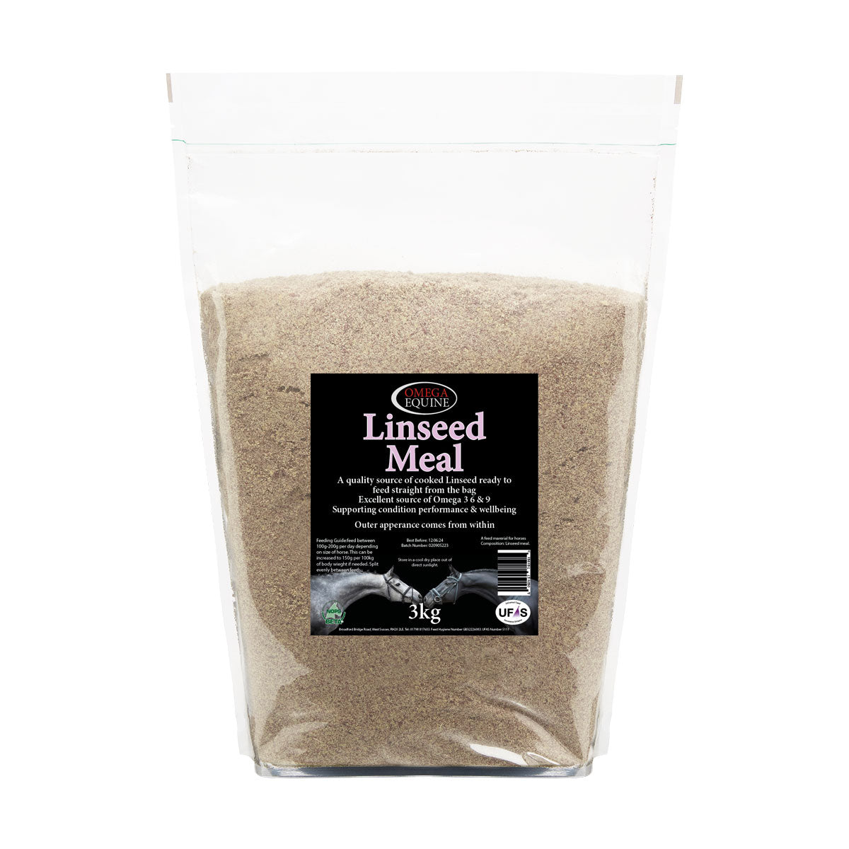 Omega Equine Linseed Meal - 3kg image