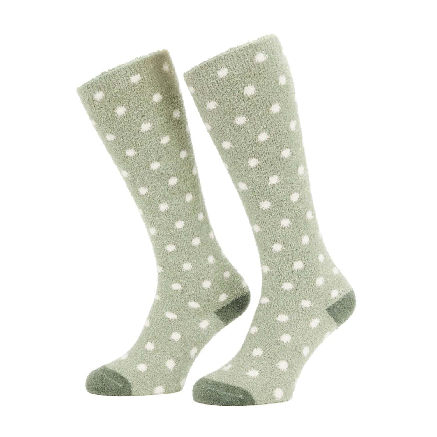 LeMieux Sally Spot Flufflies Socks - Fern image 0
