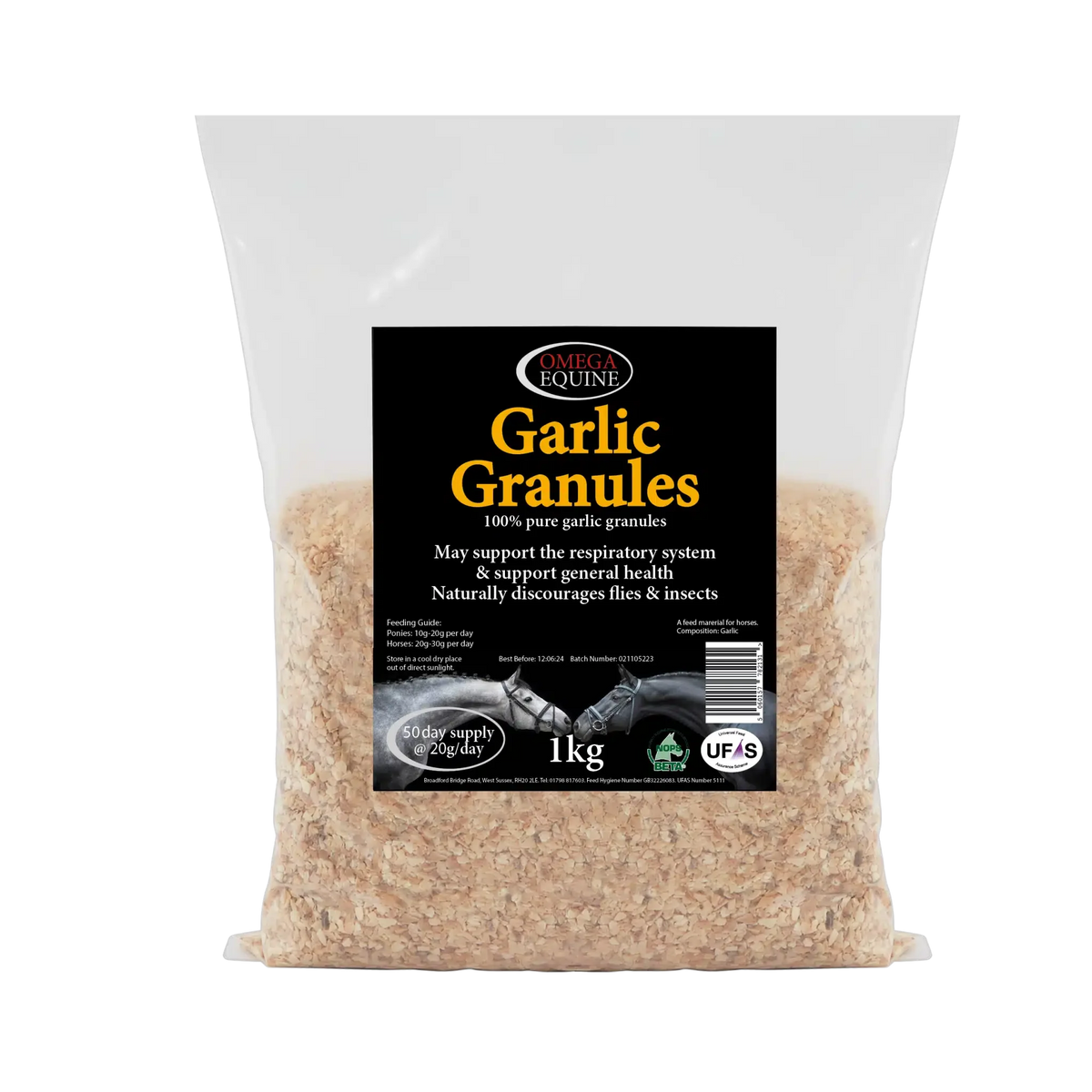 Omega Equine Garlic Granules - 1 Kg