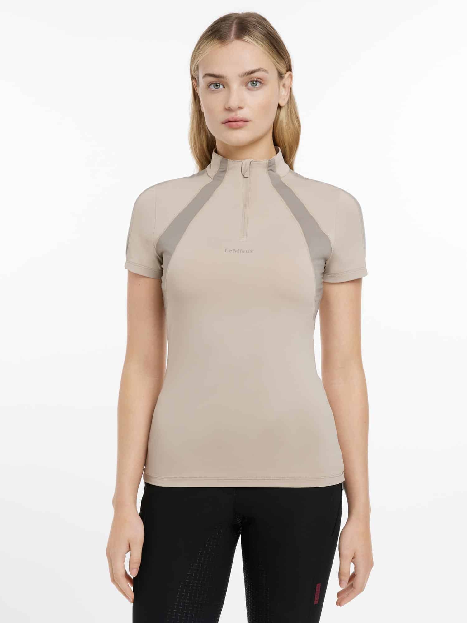 LeMieux Maria Mesh Short Sleeve Baselayer - Almond image 3