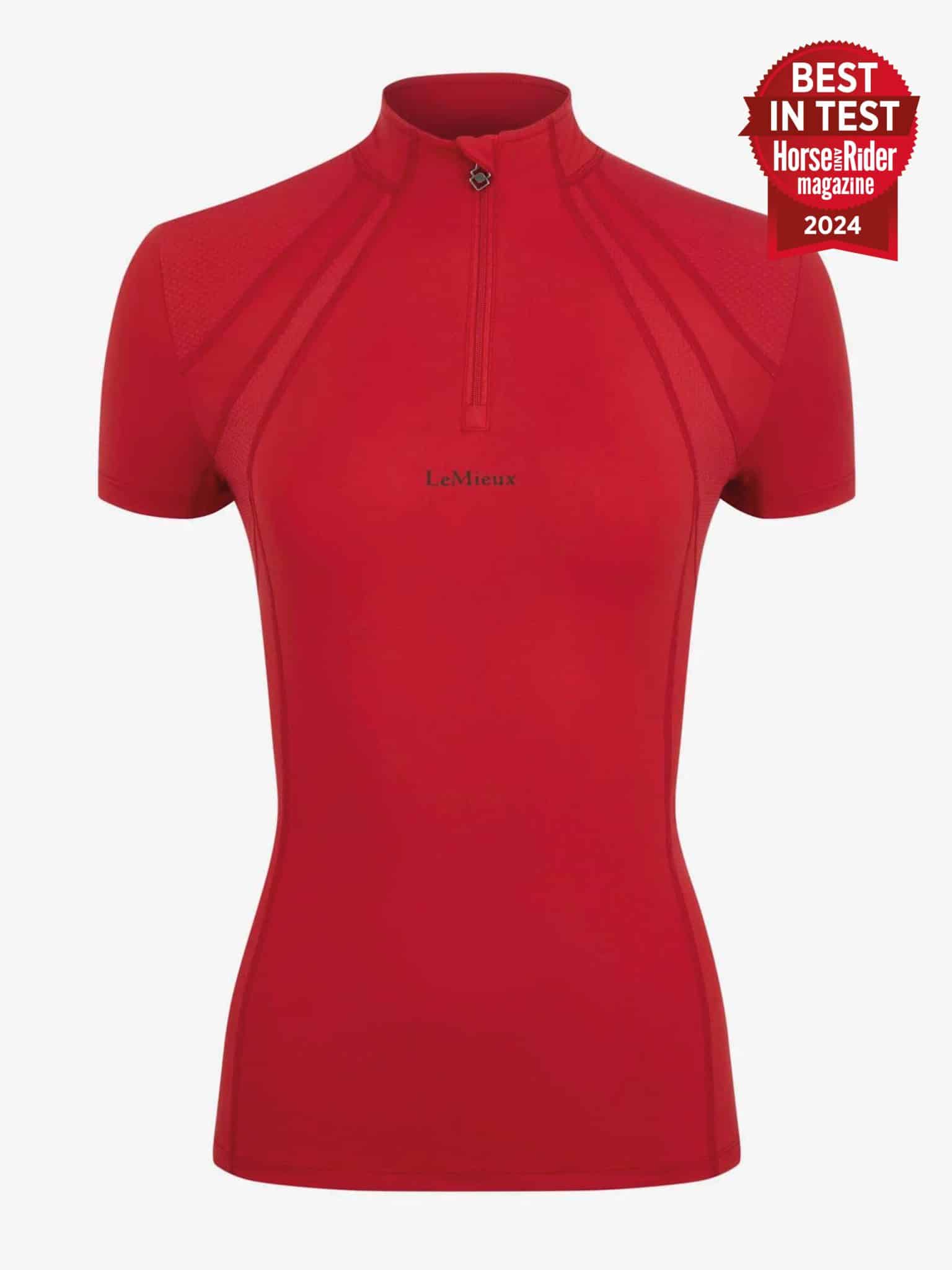 LeMieux Mia Mesh Short Sleeve Base Layer - Chilli image 0