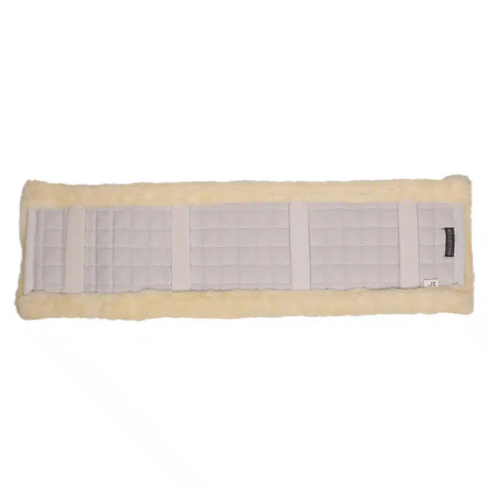 Hy Equestrian GP Fleece Girth Cover - White/Natural, 24" image