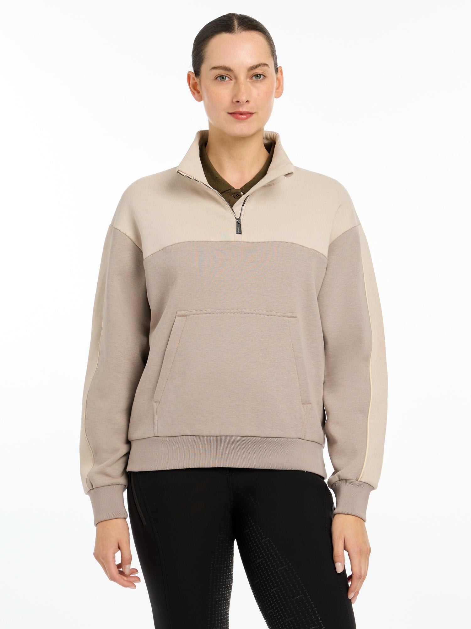 LeMieux Kali Quarter Zip Sweat - Ash/Stone image 4