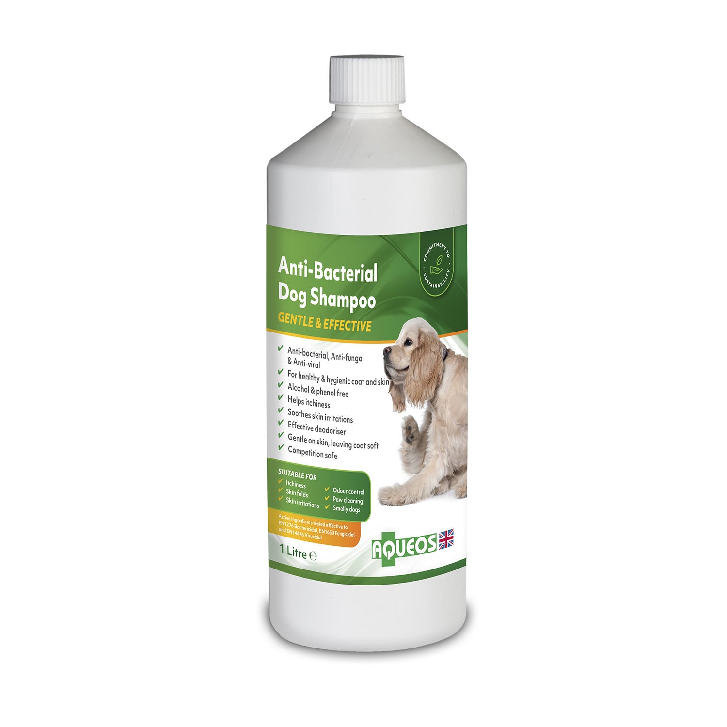 Aqueos Anti-Bacterial Dog Shampoo - 1 Lt