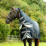 Hy Equestrian DefenceX Shield 200g Turnout Rug With Detachable Neck Navy