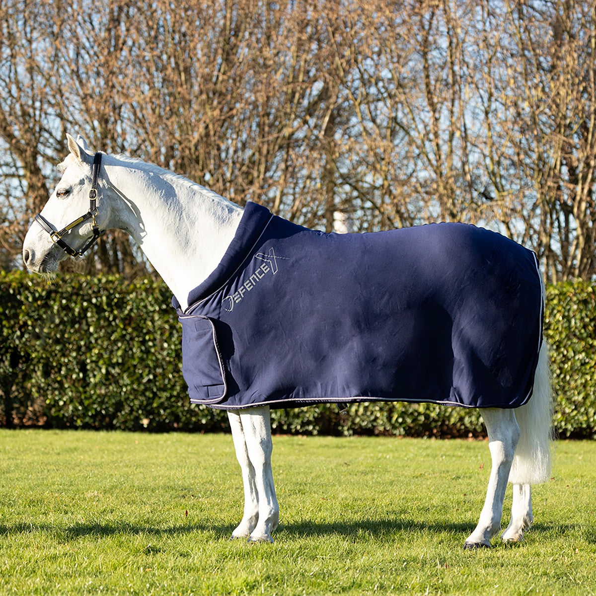 Hy Equestrian DefenceX Shield Royal Elite Fleece Rug Navy