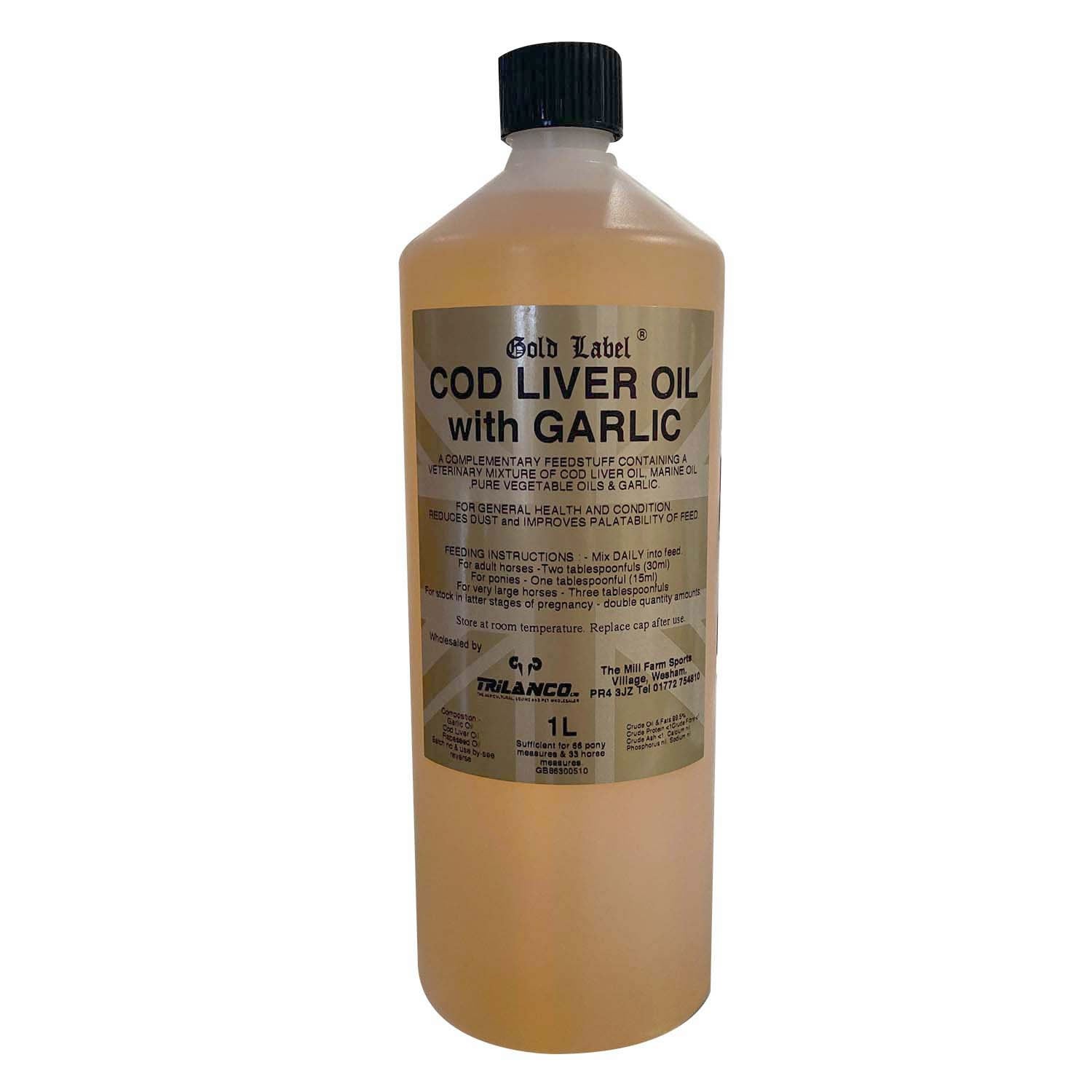 Gold Label Cod Liver Oil With Garlic - 1 Lt