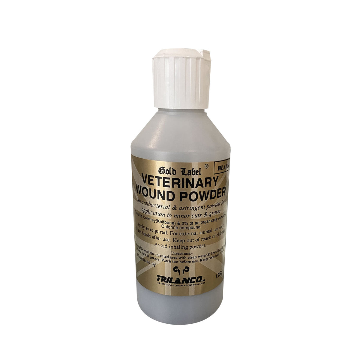 Gold Label Veterinary Wound Powder - 125 Gm - Black