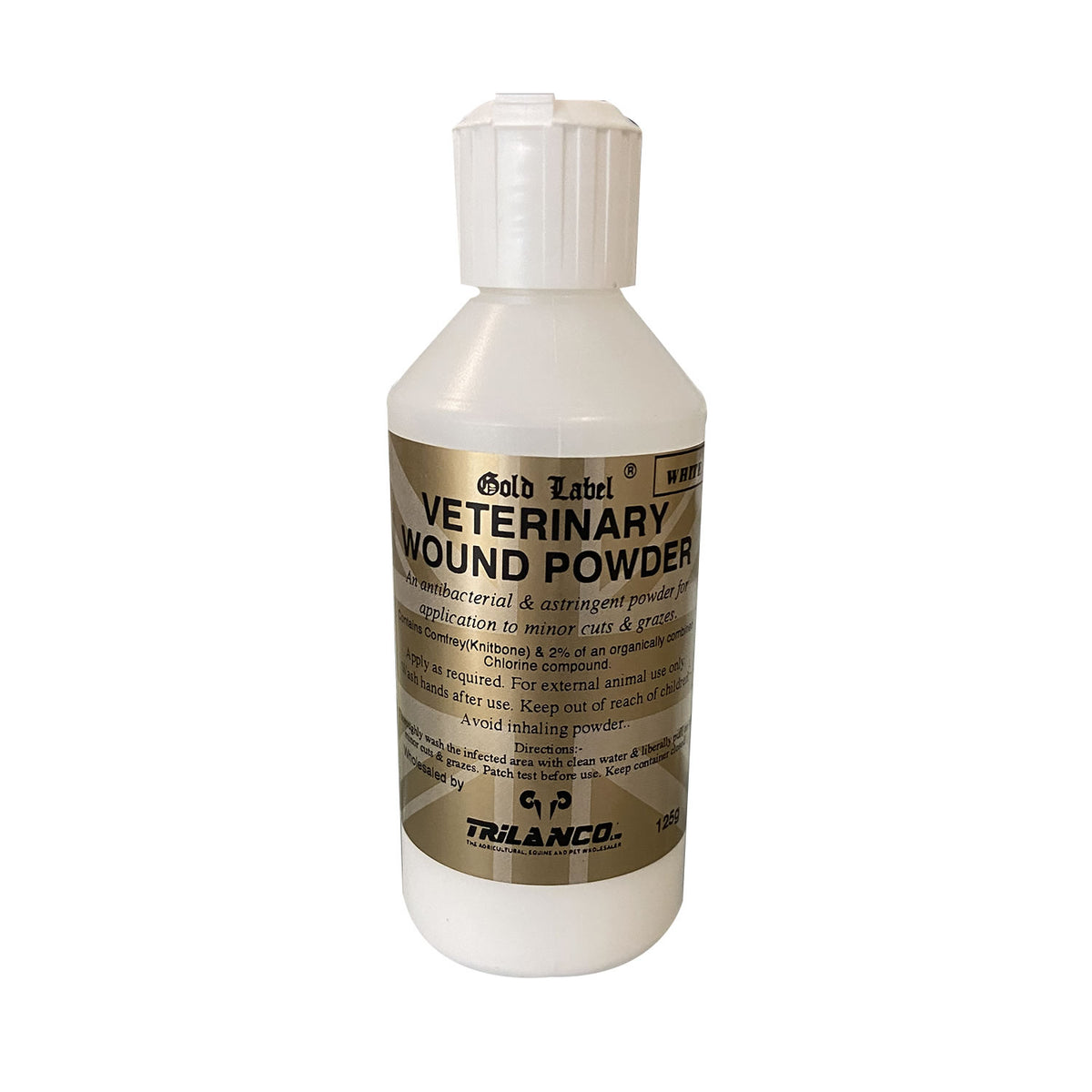 Gold Label Veterinary Wound Powder - 125 Gm - White