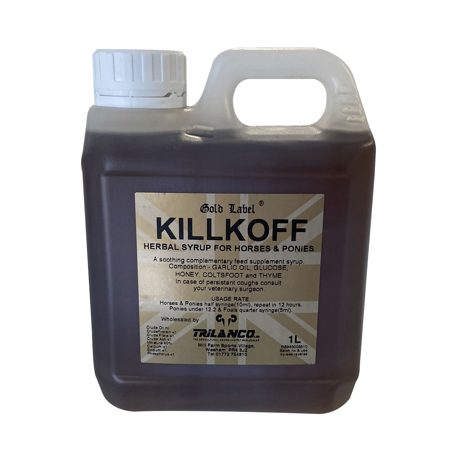 Gold Label Killkoff Herbal Syrup - 1 Lt