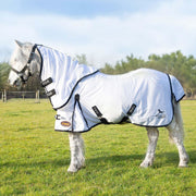 Gallop Ponie Dual 5-Point Fly Rug/Neck Set White - 3' 9" - White - Fly Rug