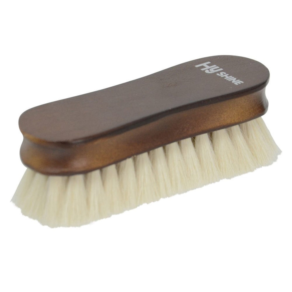 Progroom Deluxe Face Brush With Horse Hair By Hy Equestrian - Black Horse Hair