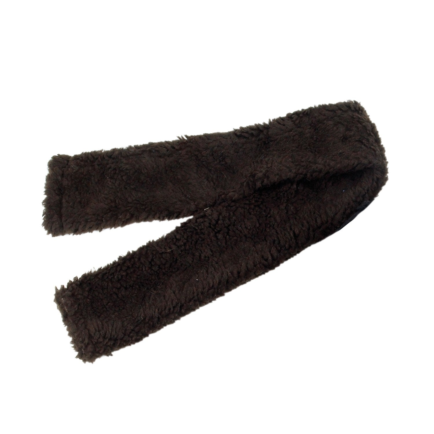 Hy Equestrian Fur Fabric Girth Sleeve - Brown
