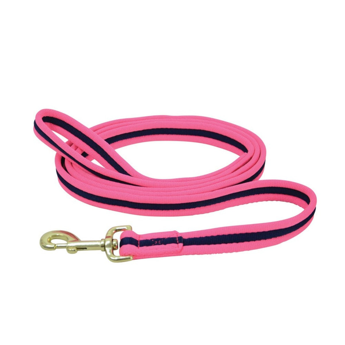 Hy Equestrian Soft Webbing Lead Rein No Chain - Pink/Navy