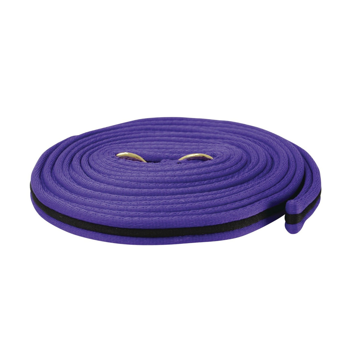Hy Equestrian Soft Webbing Lunge Rein - 25' - Purple/Black