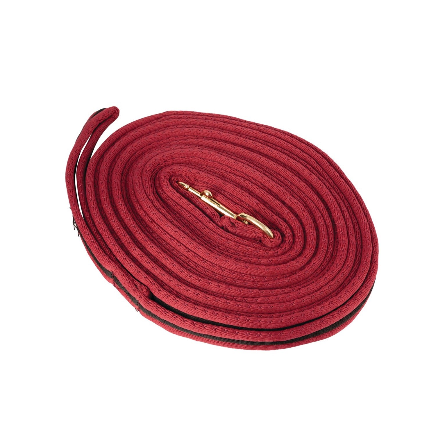 Hy Equestrian Soft Webbing Lunge Rein - 25' - Burgundy/Black