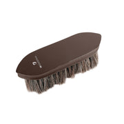Progroom Deluxe Dandy Brush With Horse Hair By Hy Equestrian - Dark Brown